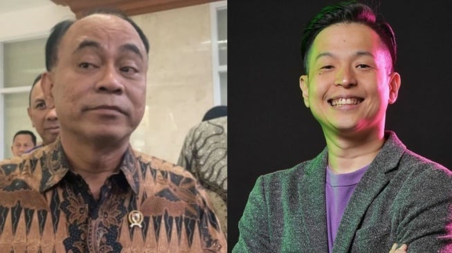 Menkominfo Budi Arie dan Ernest Prakasa. [Suara/Bagaskara] [Instagram/ernestprakasa]