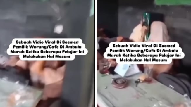 Viral! Pelajar Mesum di Sebuah Kafe Jember, Ditimpuk Sang Pemilik