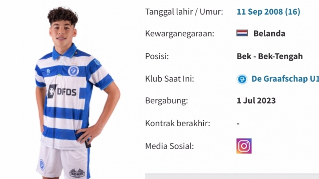 Siapa Boaz Barzuwa? Pemain Keturunan Bandung Alternatif Penerus Pratama Arhan, Pernah Seleksi Timnas Belanda