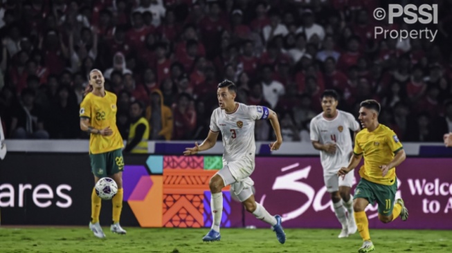 Cuplikan pertandingan antara Indonesia vs Australia. (pssi.org)