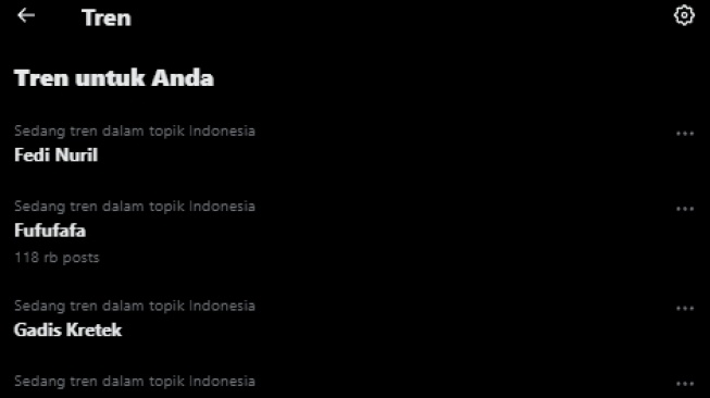 Fedi Nuril trending topic di plaform X Indonesia. (tangkapan layar/X)