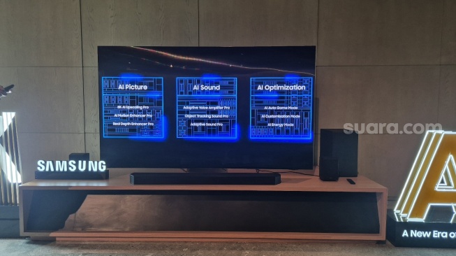 Peluncuran Samsung TV Neo QLED 8K di Jakarta, Kamis (12/9/2024). [Suara.com/Dythia Novianty]