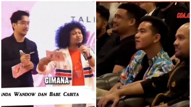 Gibran Rakabuming di-roasting Babe Cabita (YouTube/Bobby Nasution)