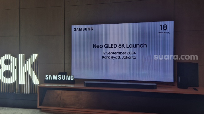 Peluncuran Samsung TV Neo QLED 8K di Jakarta, Kamis (12/9/2024). [Suara.com/Dythia Novianty]