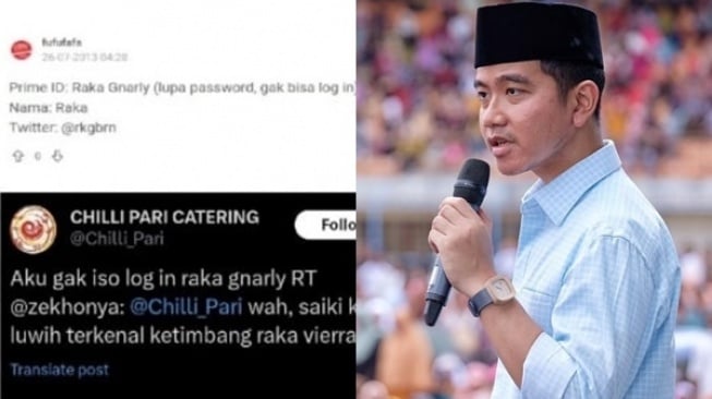 Kolase akun Kaskus Fufufafa dan Gibran Rakabuming (X;Instagram)