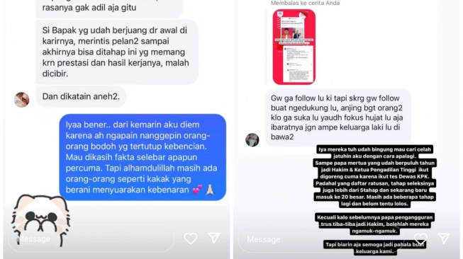 klarifikasi Kiky Saputri soal mertua lolos seleksi Dewas KPK karena orang dalam (Instagram/@kikysaputrii)