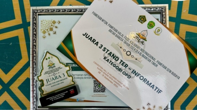 Diskominfo Kaltim Raih Juara 3 Perangkat Daerah Terinformatif di Expo MTQ Nasional 2024