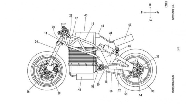 Desain paten motor sport listrik Yamaha (Rushlane)