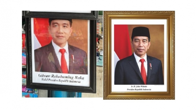 Potret Gibran Rakabuming di Bingkai Foto Diduga Hasil Editan, Ekspresi hingga Lekuk Dasi Mirip Jokowi