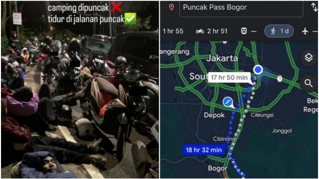 Viral Macet Horor di Puncak Bogor, Jalan Kaki dari Jakarta ke Puncak Ternyata 'Cuma' 18 Jam