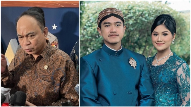 Kolase foto Menkominfo Budi Arie Setiadi dan Kaesang Pangarep-Erina Gudono. (Suara.com/Dicky Prastya ; Instagram/@kaesangp)