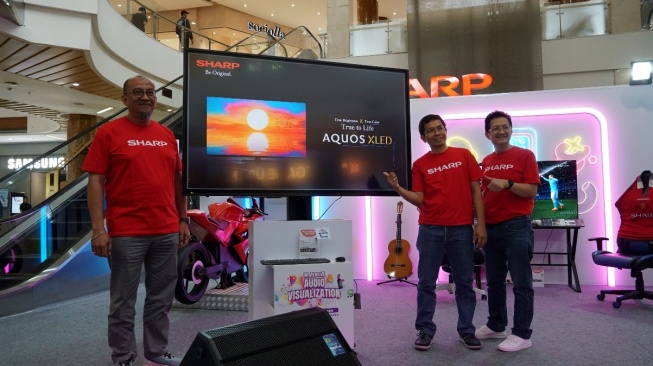 Pameran Sharp Immersive Audio Visual. [Sharp Electronics Indonesia]