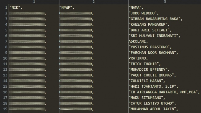 Unggahan soal dugaan kebocoran data NPWP (X/Teguh Aprianto)