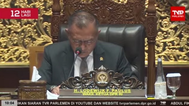 Wakil Ketua DPR RI Lodewijk F Paulus. (Tangkapan layar/Bagaskara)