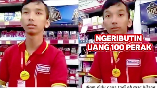 Viral Gegara Uang Rp100 Karyawan Alfamart Disemprot Pelanggan