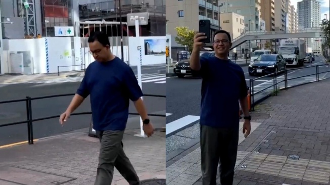 Anies Baswedan saat melakukan silent walking di Jepang (X/aniesite)