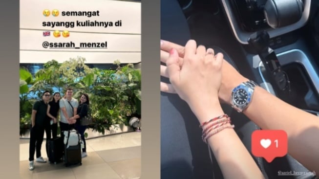 Azriel Hermansyah dan Sarah Menzel. [Instagram/azriel_hermansyah/ssarah_menzel]