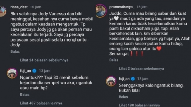 Komentar Fuji usai sopir yang menewaskan Vanessa Angel bebas bersyarat (Instagram)