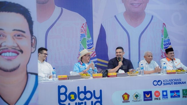 Bobby Nasution dan Surya mengumumkan Tim Pemenangan di Pilgub Sumut 2024 [Ist]