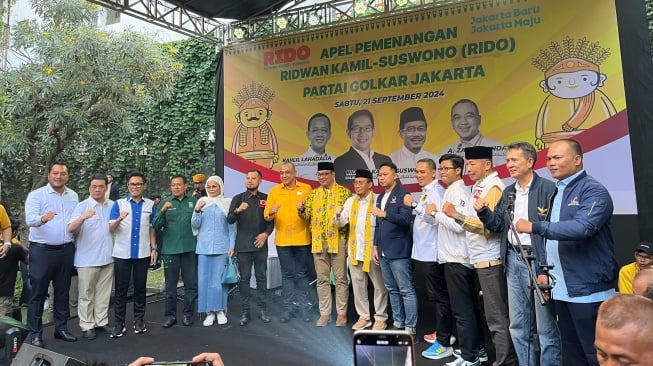 Apel Pemenangan Ridwan Kamil - Suswono (Suara.com/Muhammad Yasir)