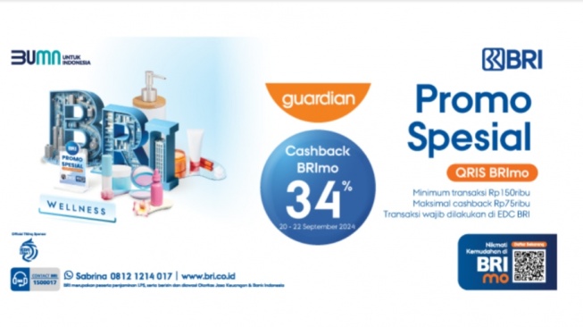 Hemat Maksimal! Simak Cara Dapat Cashback dari BRI Hingga 30% di Guardian