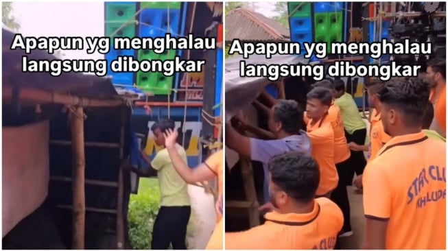 Viral Orang India Bongkar Bangunan yang Halangi Speaker, Netizen: Mirip Konoha