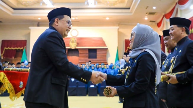 Pj. Gubernur Jawa Timur,  Adhy Karyono, di Gedung Negara Grahadi Surabaya, Jatim, Selasa (24/9/2024). (Dok: Pemprov Jatim)