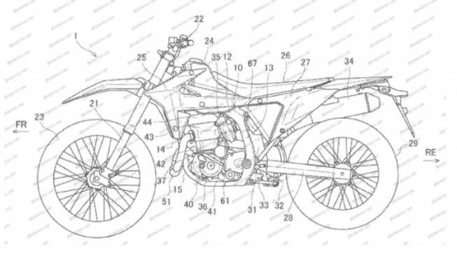 Gambar paten motor trail Suzuki terbaru (2banh.vn)