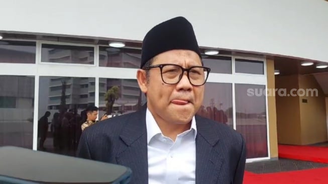 Ketua Umum DPP Partai Kebangkitan Bangsa (PKB) Muhaimin Iskandar alias Cak Imin. (Suara.com/Bagaskara)