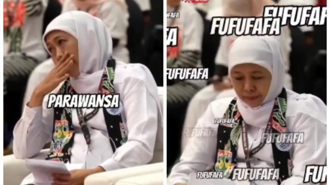 'Fufufafa' Menggema di Pilkada Jatim, Reaksi Khofifah Disorot: Kayak Malu