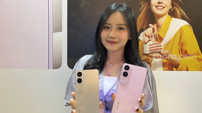 Vivo V40 Lite 4G dan Vivo V40 Lite 5G resmi meluncurkan ke Indonesia, Rabu (25/9/2024). [Suara.com/Dicky Prastya]