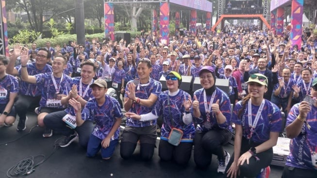 Brawijaya 5K Fun Run 2024 untuk memeriahkan perayaan hari ulang tahun (HUT) ke-18 Brawijaya Healthcare digelar area CFD, Plaza Barat GBK Senayan, Jakarta, Minggu (22/9/2024). (Foto: Istimewa)