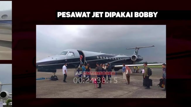 Penampakan private jet yang dinaiki Bobby Nasution dan Kahiyang Ayu (YouTube/Akbar Faisal Uncensored)