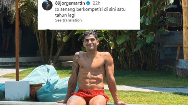 Jorge Martin menggunakan Bahasa Indonesia (Instagram)