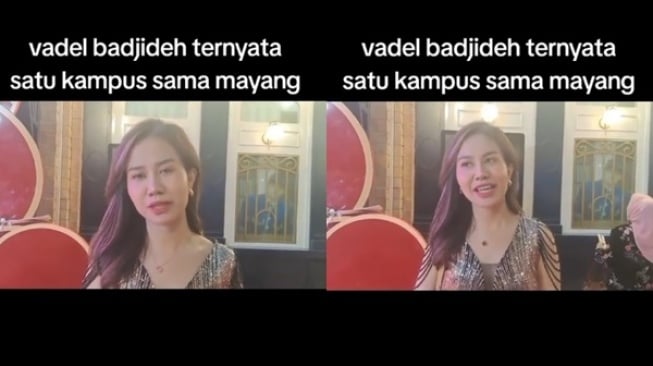 Wajah Mayang di kamera wartawan (TikTok)