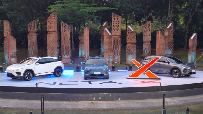 PT Neta Auto Indonesia Mengumumkan Harga Resmi Produk Mobil Listrik Terbarunya, Neta X. (Foto: SUARA.COM/Manuel Jeghesta)