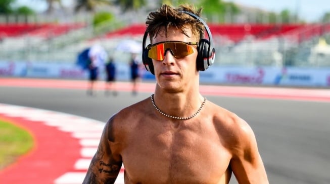 Ulah Fabio Quartararo di MotoGP Mandalika. (Instagram)