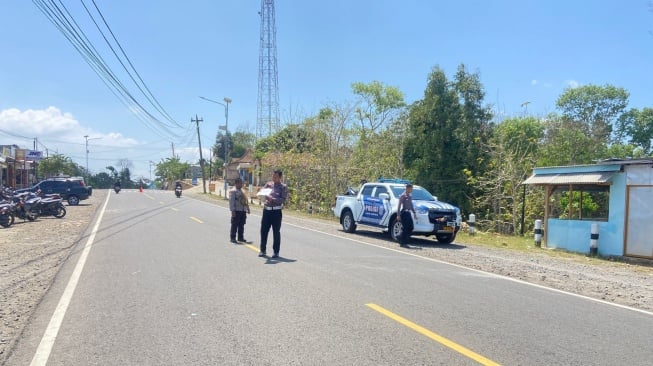 Tabrakan Beruntun, Pejalan Kaki Tewas di JJLS Gunungkidul, 2 Motor Ringsek