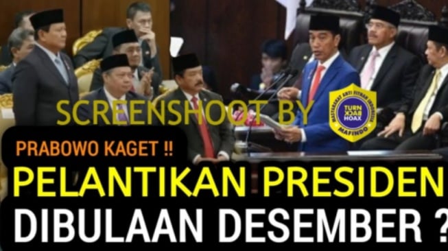 Cek Fakta: Pelantikan Prabowo dan Gibran Diundur Hingga Desember [Ist]