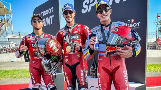 Sprint Race MotoGP Indonesia 2024: Martin Blunder, Bagnaia Full Senyum