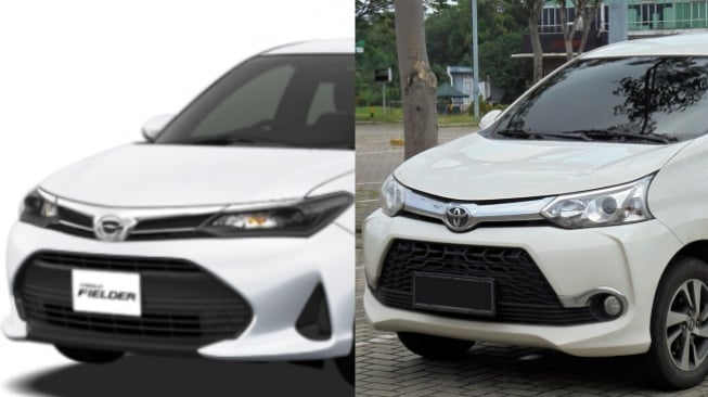 Toyota Corolla Fielder jika dibandingkan dengan Veloz generasi 2. (Kolase: Toyota Japan dan Wilzz99 via Wikipedia)