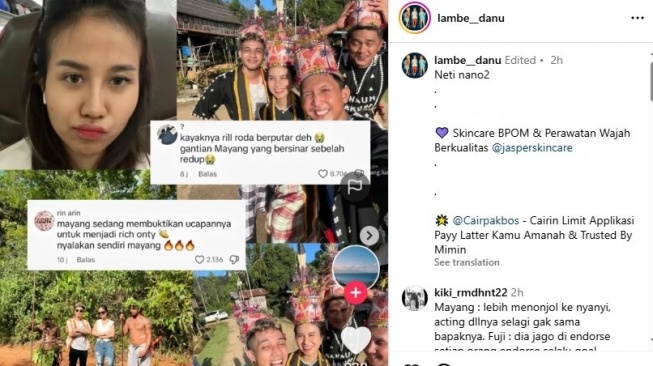 Mayang Lucyana Fitri tuai pujian warganet (Instagram/@lambe__danu)