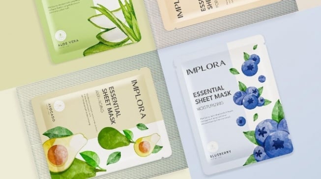 4 Varian Sheet Mask Implora untuk Menutrisi Kulit Wajah, Harga Rp5 Ribuan