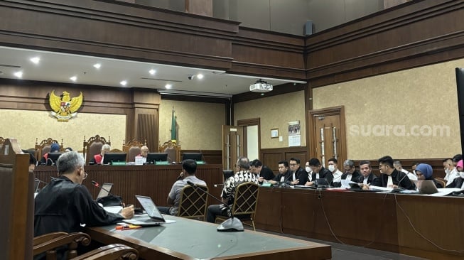 Suasana sidang kasus pungli Rutan KPK di Pengadilan Tipikor Jakarta, Senin (30/9/2024). (Suara.com/Dea)