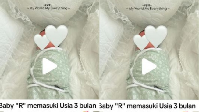 Princess R memasuki usia 2 bulan. [TikTok]