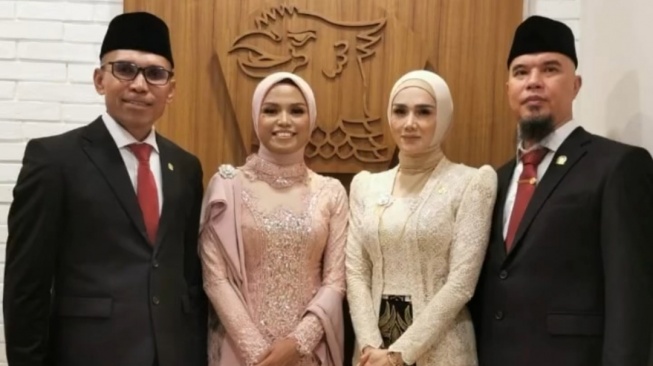 Potret Mulan Jameela dan Ahmad Dhani di Pelantikan DPR RI (Instagram)