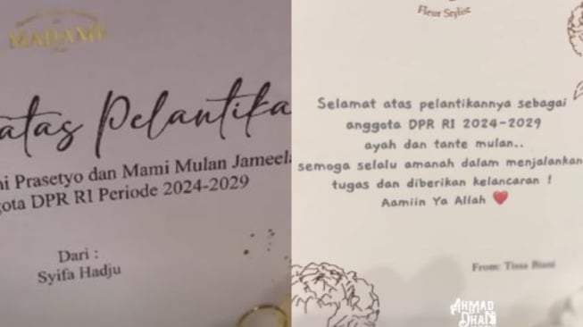 Ucapan Syifa Hadju dan Tissa Biani untuk Mulan Jameela. [YouTube]