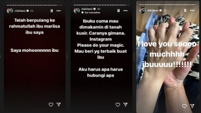 Marissa Haque meninggal dunia. [Instagram/chikifawzi]