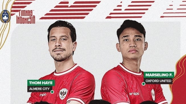 Barisan gelandang Timnas Indonesia termasuk Thom Haye dan Marselino Ferdinan. [Dok. IG/TimnasIndonesia]