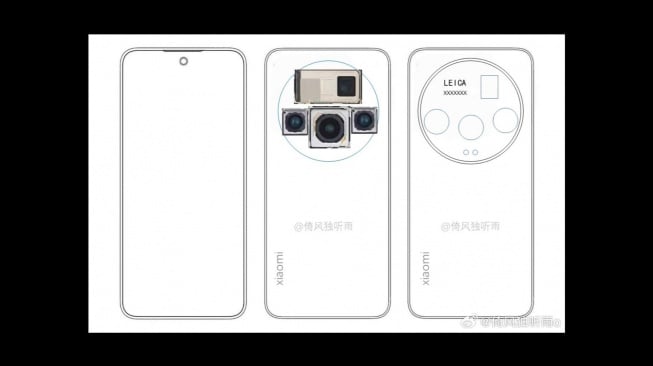 Bocoran desain kamera Xiaomi 15 Ultra. [Weibo/o]